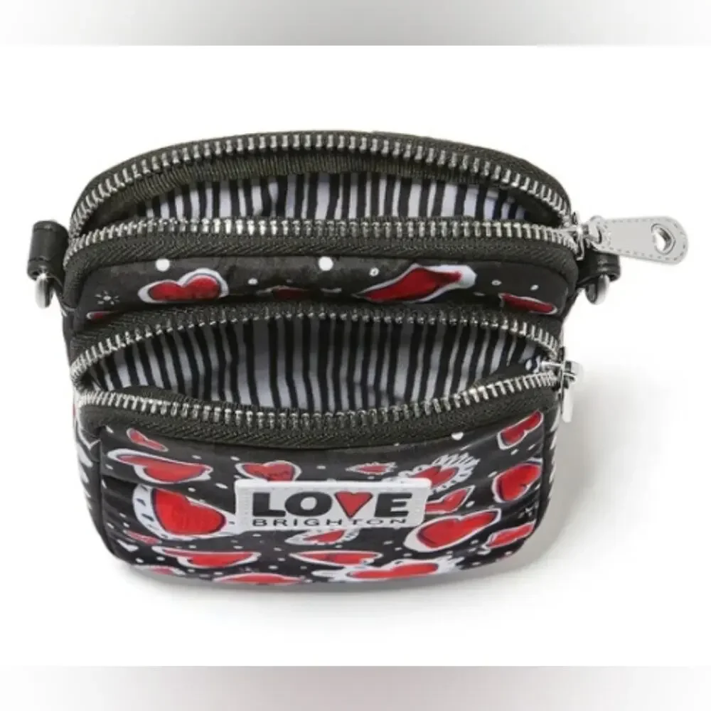 Brighton Hearts A Flutter Utility Crossbody Bag, NWT